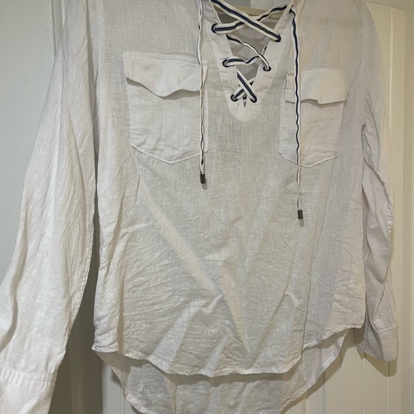 Rails Matea Lace Up Top (white) - Picture 4 of 4